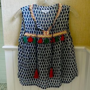 THML sleeveless embroidered top